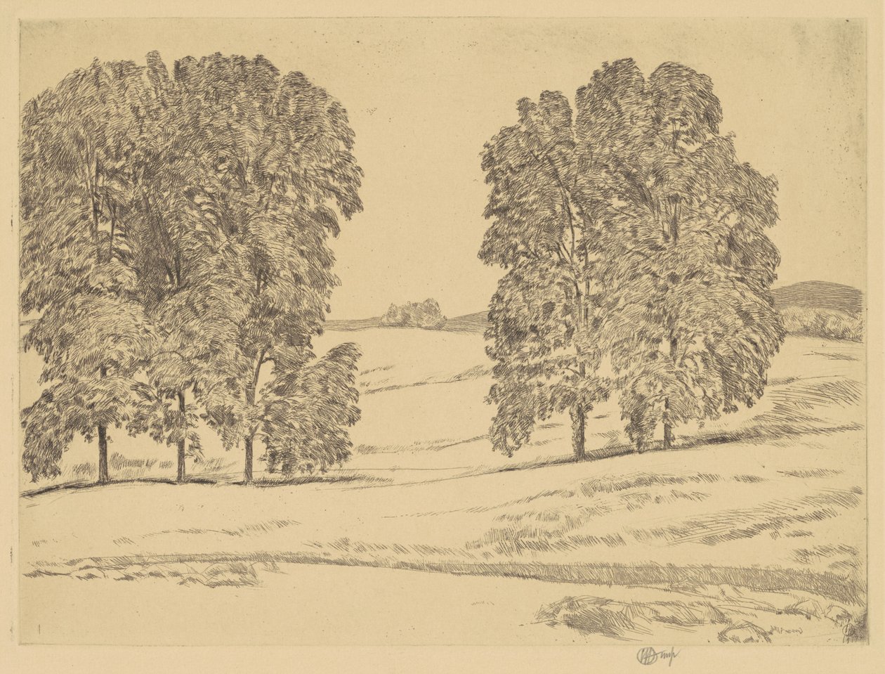Noci in un campo di fieno da Childe Hassam