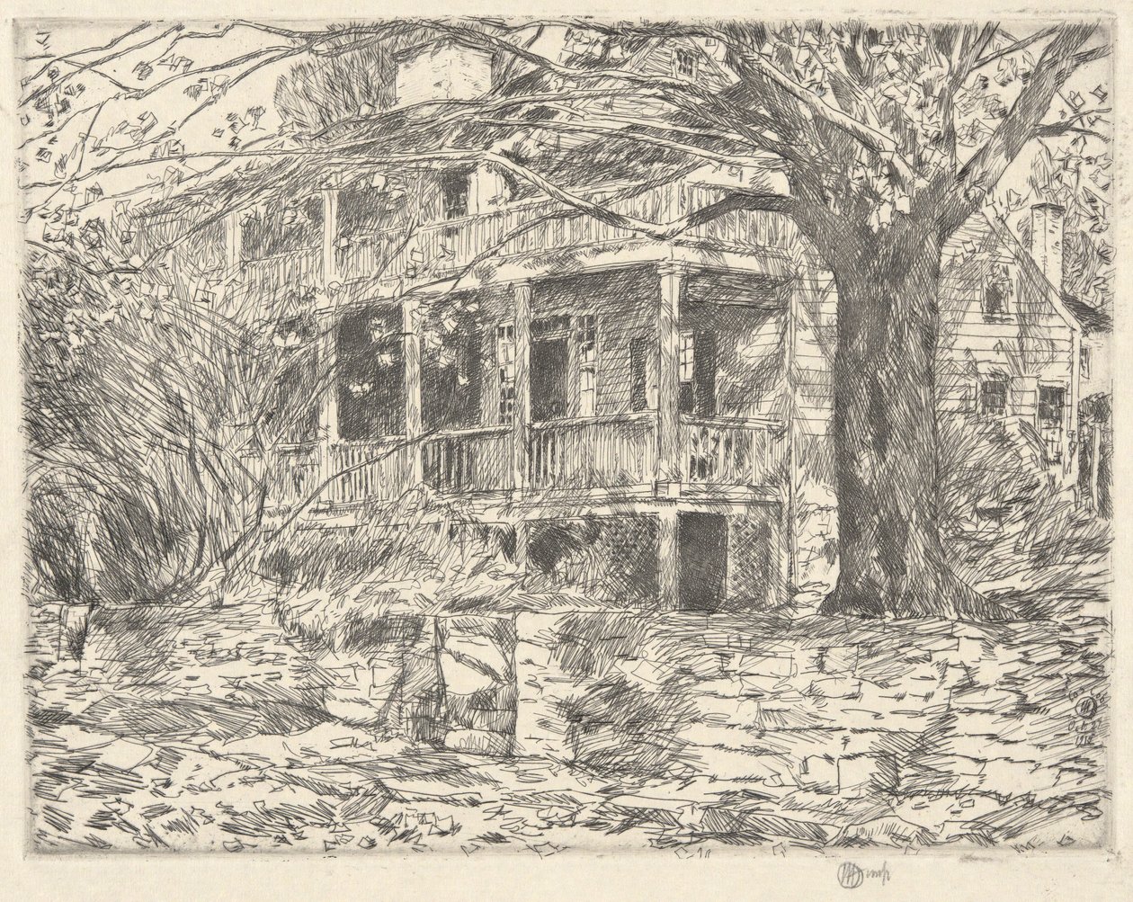 Vecchia casa, Cos Cob, 1915 da Childe Hassam
