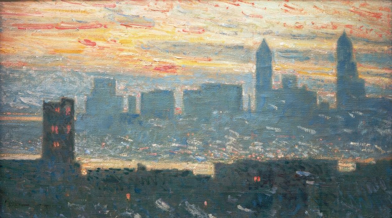 Tramonto a Manhattan da Childe Hassam