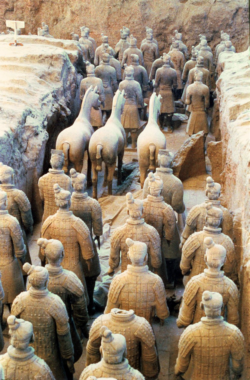 Esercito di terracotta, Dinastia Qin, 210 a.C. (dettaglio) da Chinese School