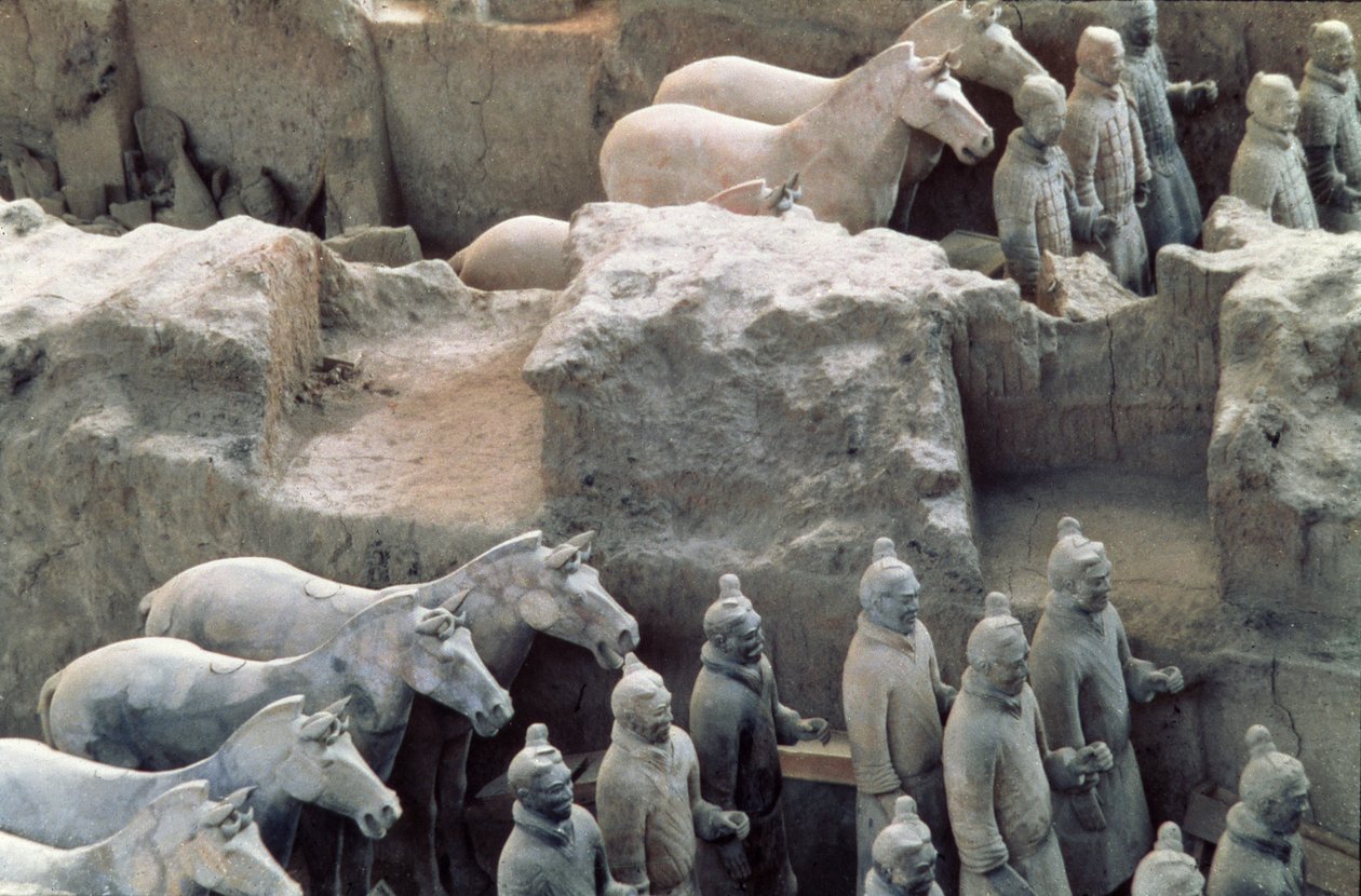 Esercito di terracotta, Dinastia Qin, 210 a.C. (dettaglio) da Chinese School