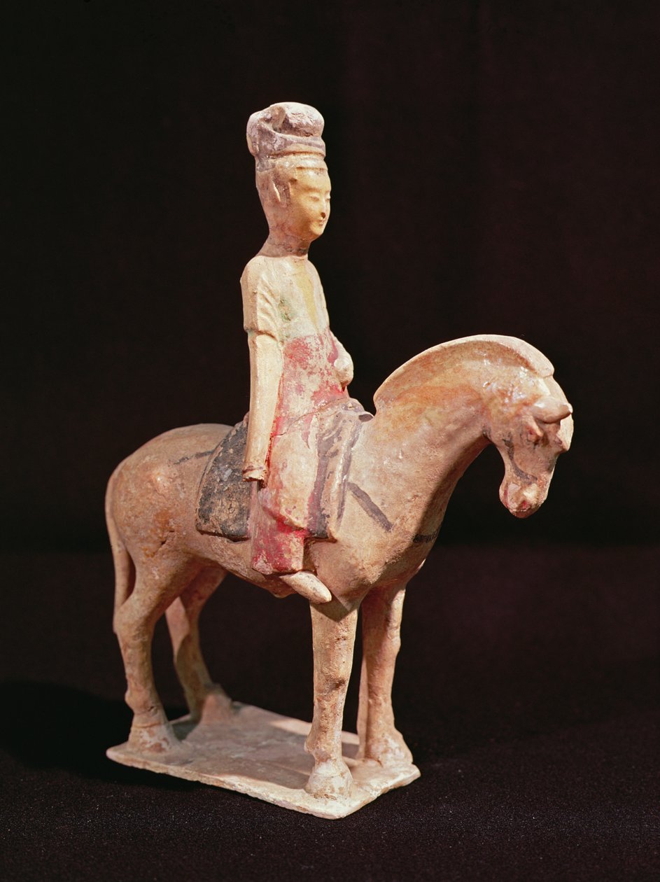 Cavaliere, dinastia Tang (618-906) da Chinese School
