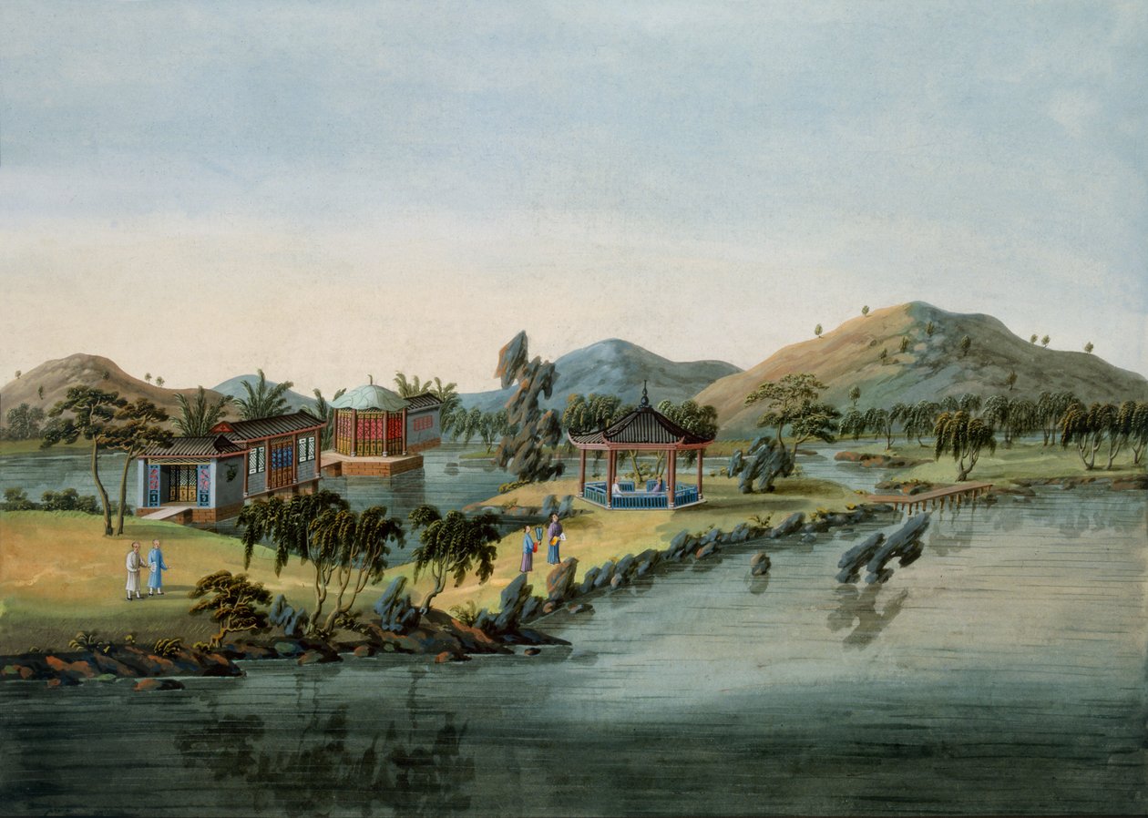 Scena di giardino, c.1820-40 da Chinese School