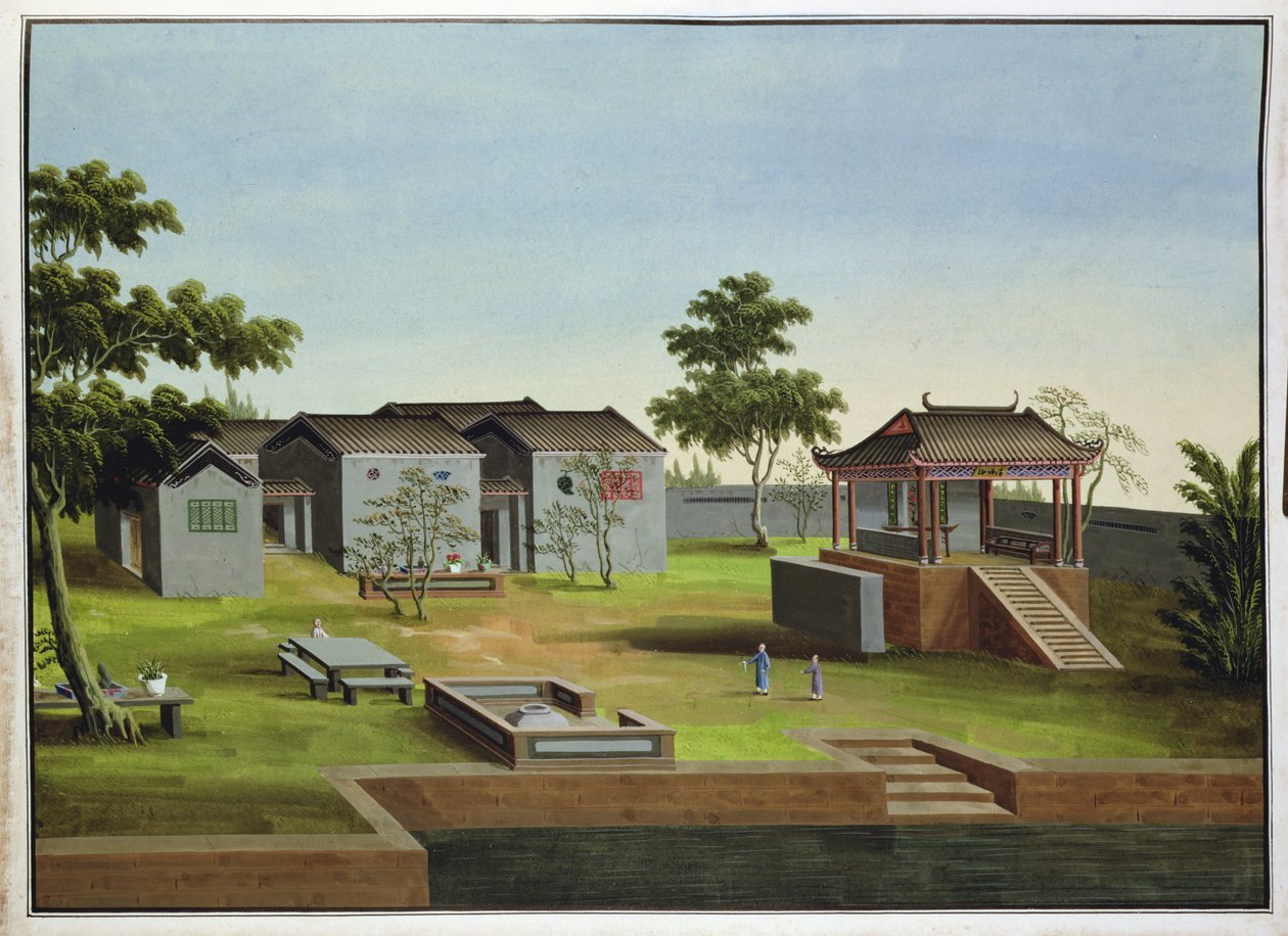 Scena di giardino, c.1820-40 da Chinese School