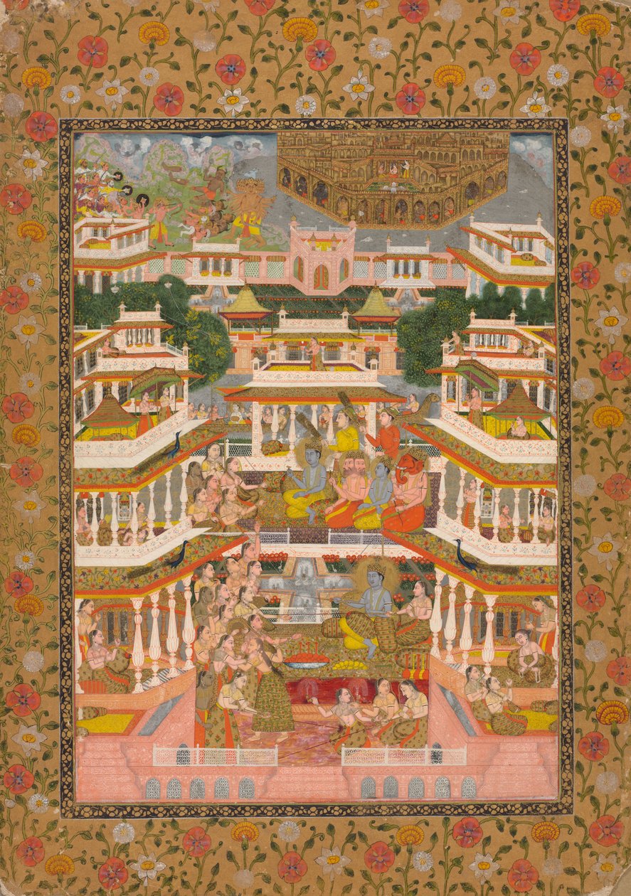 Scena di Corte a Livelli, c. 1735 da Chitarman II