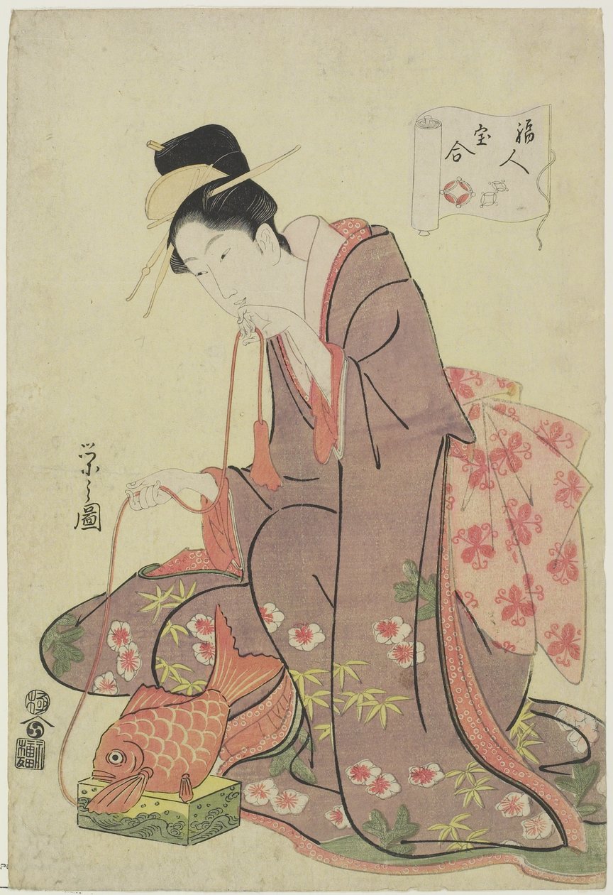 Ebisu Dio (Il Dio della Ricchezza), 1794 da Chobunsai Eishi