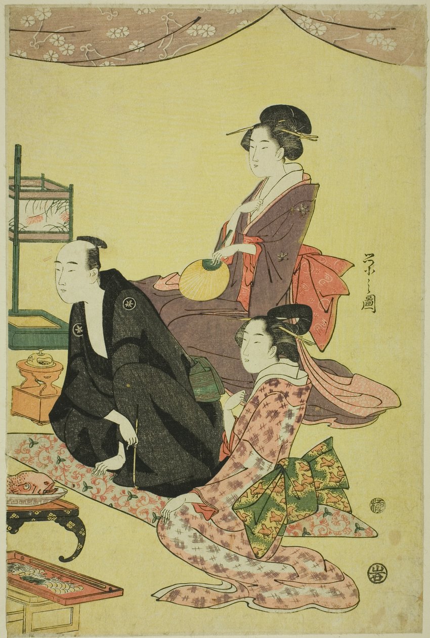 Scena di banchetto da Chobunsai Eishi
