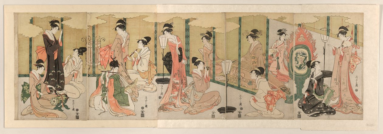 Parodia del Libro di Joruri da Chobunsai Eishi