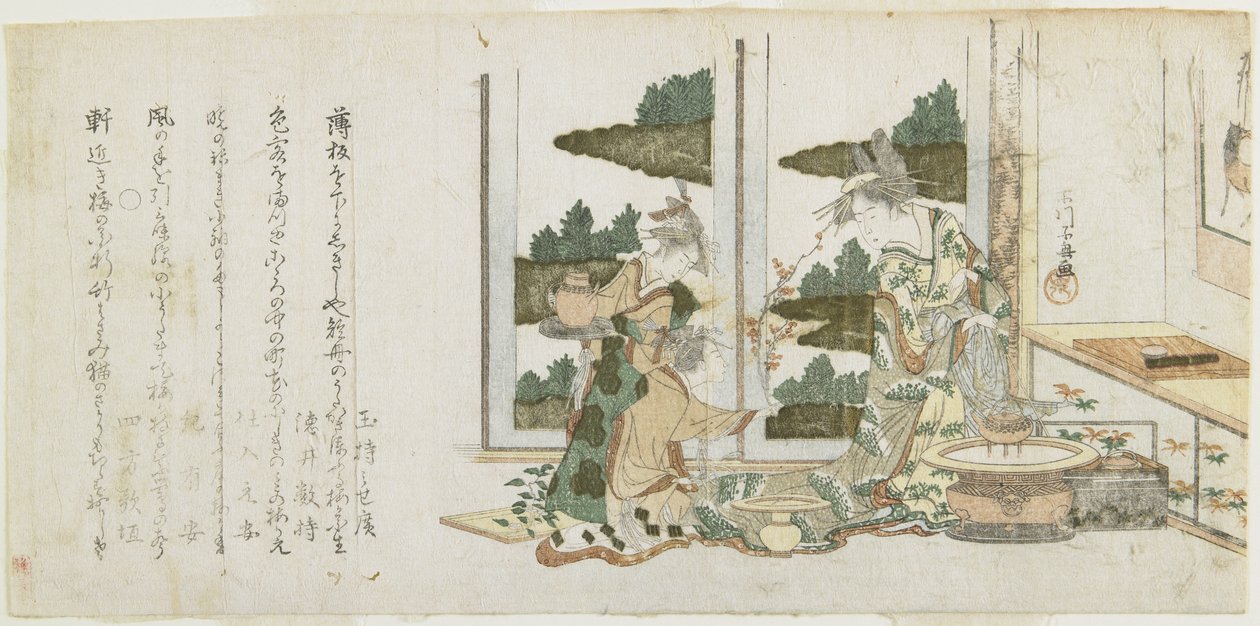 (Tre donne che sistemano fiori), c. 1806 da Choki Eishusai