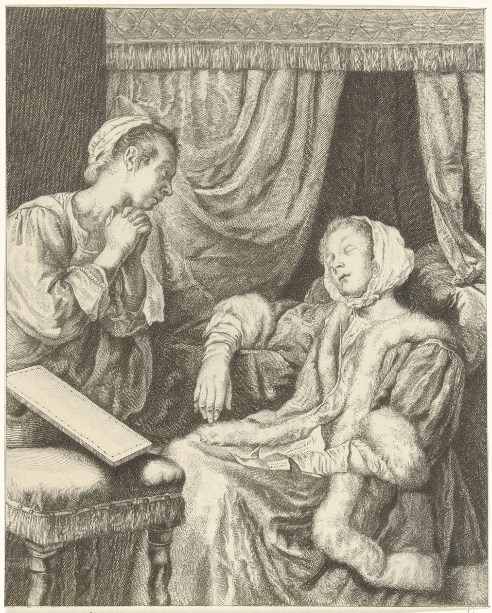 Interno con due donne (Dama svenuta) da Christiaan Josi