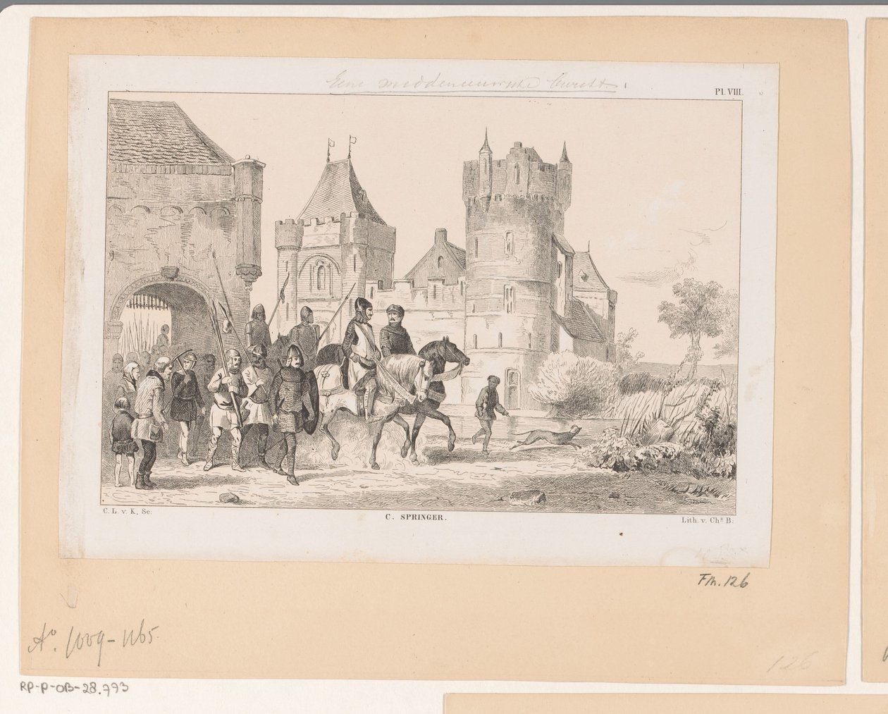 Un castello medievale, XI secolo da Christiaan Lodewijk van Kesteren
