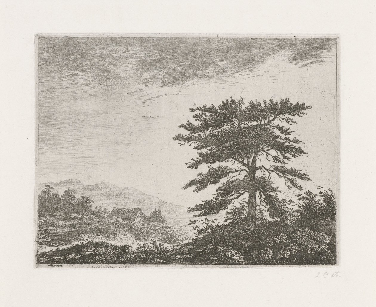 Albero in un paesaggio di brughiera da Christiaan Wilhelmus Moorrees