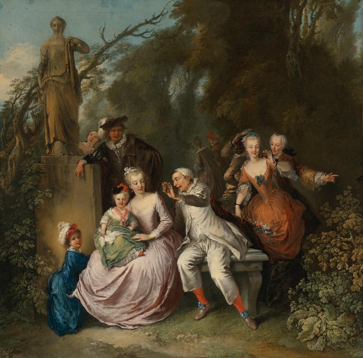 Una rappresentazione comica in un parco da Christian Wilhelm Ernst Dietrich