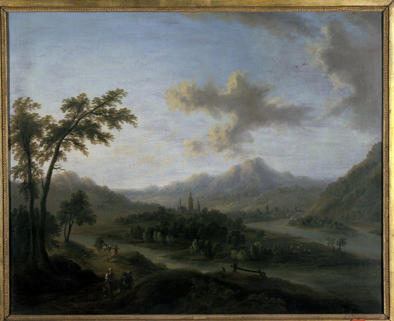 Paesaggio fluviale da Christian Georg the Elder Schuetz