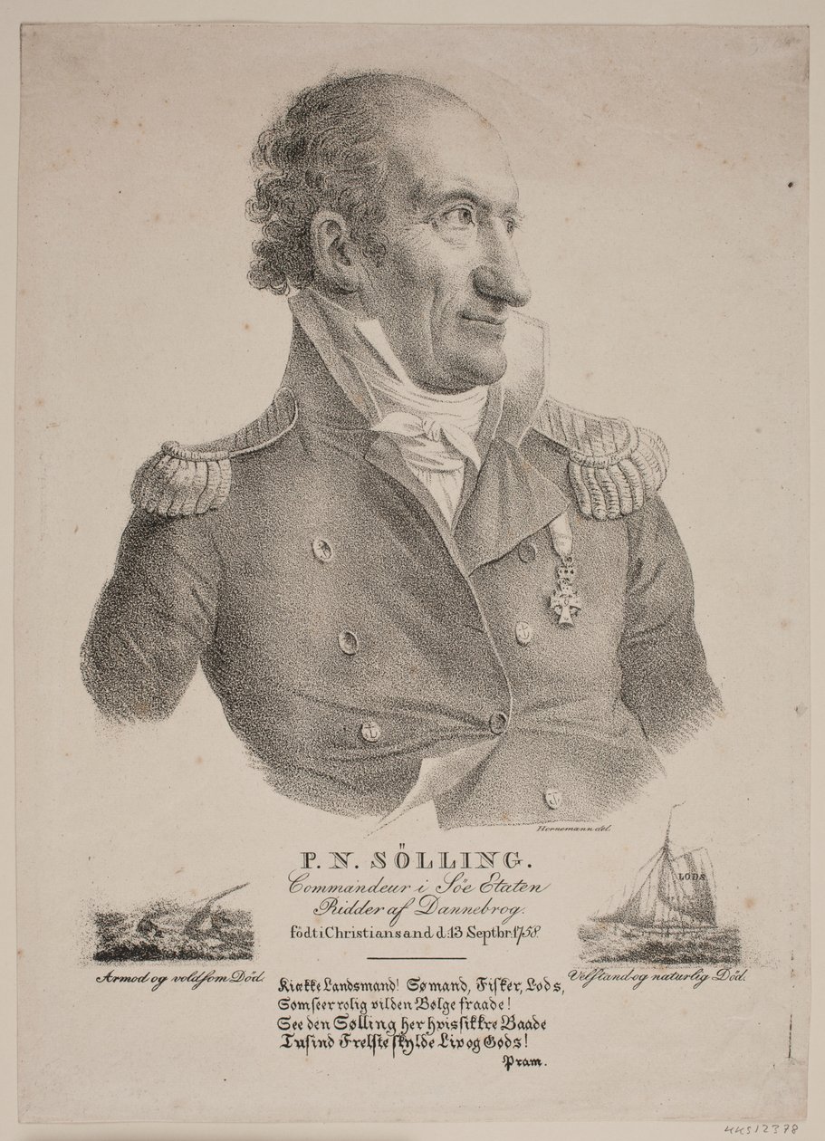 Ritratto del comandante Sølling da Christian Hornemann