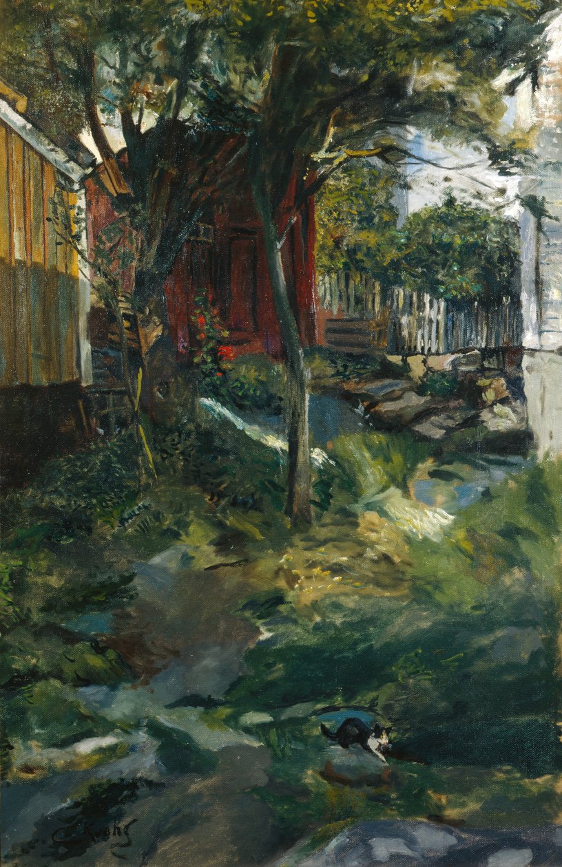 Strada a Brekkestø da Christian Krohg
