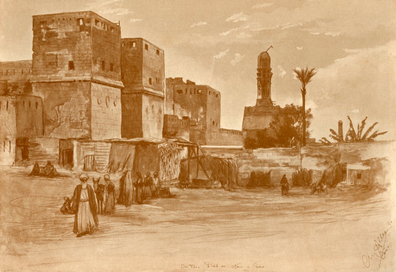 Porta Bab al-Nasr al Cairo, 1898 da Christian Wilhelm Allers