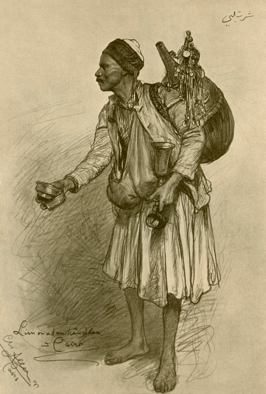 Venditore di limonata, Il Cairo, Egitto da Christian Wilhelm Allers