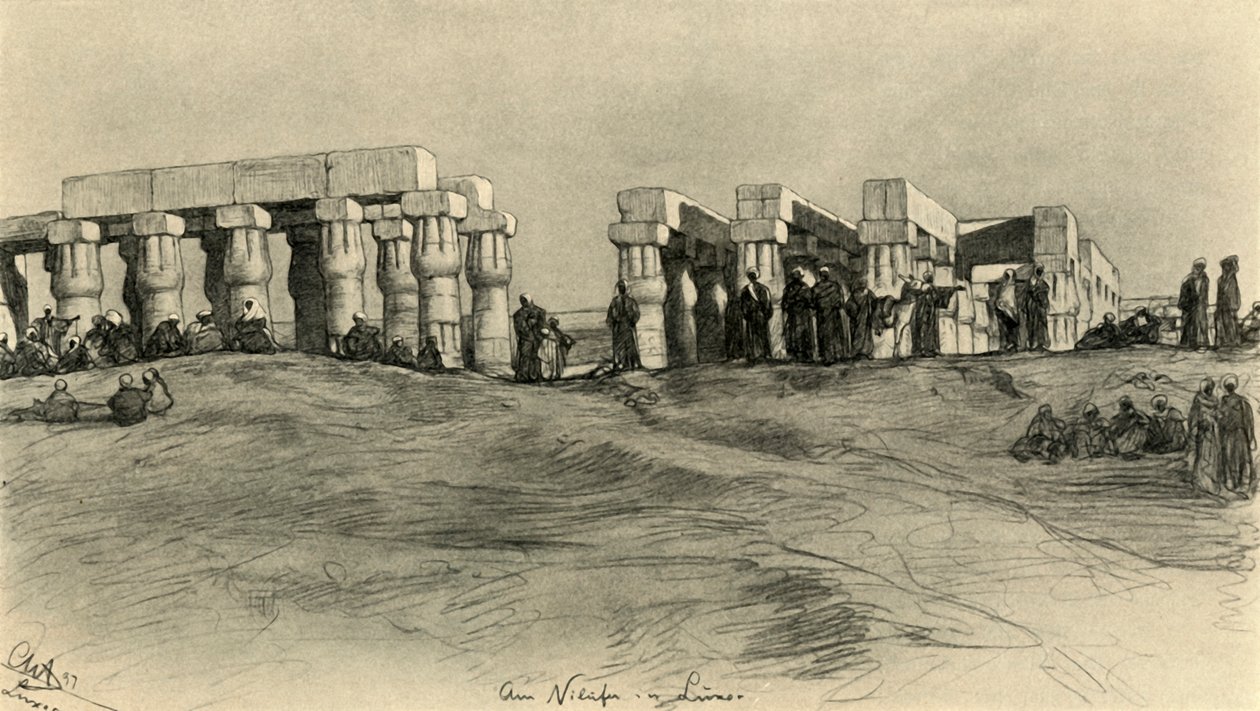 Rovine del tempio, Luxor, Egitto da Christian Wilhelm Allers