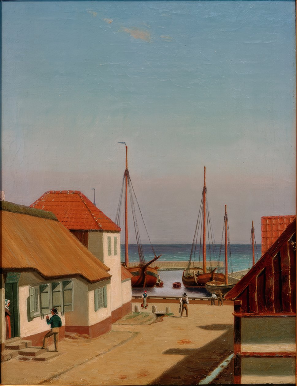 Il porto di Dragør da Christoffer Wilhelm Eckersberg