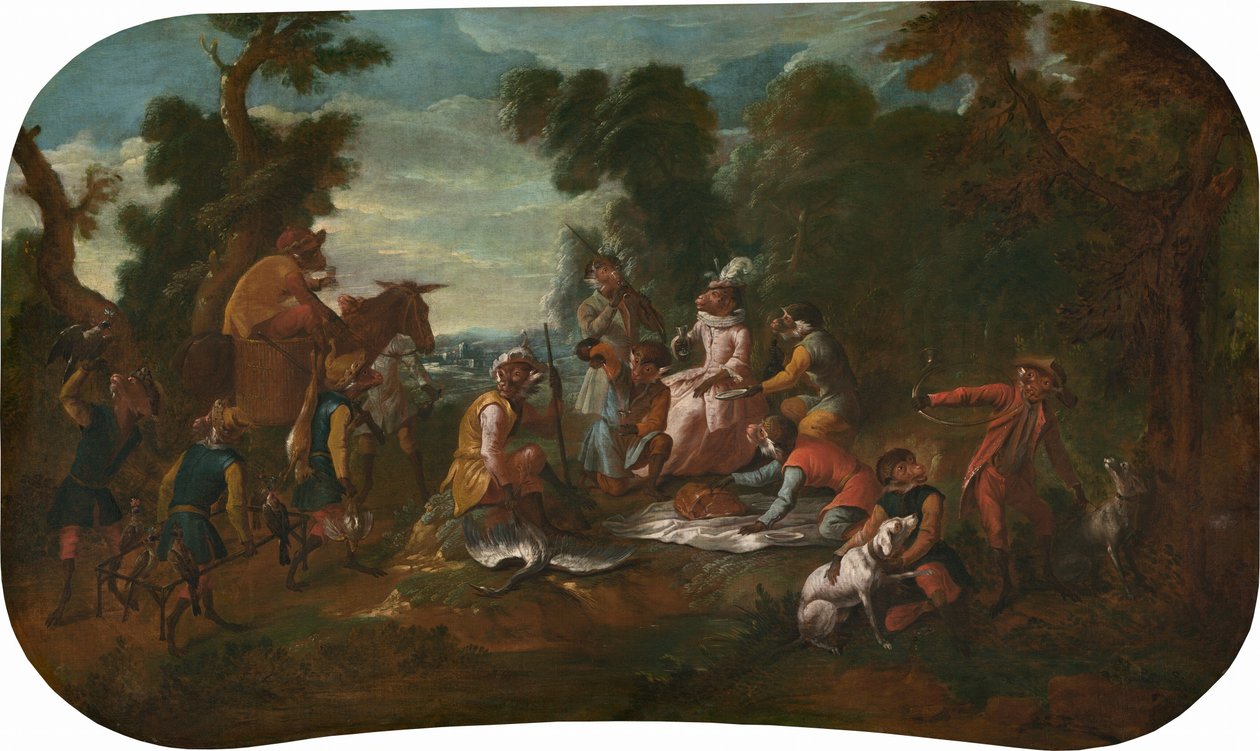 Singerie: Il picnic, c. 1739 da Christophe Huet