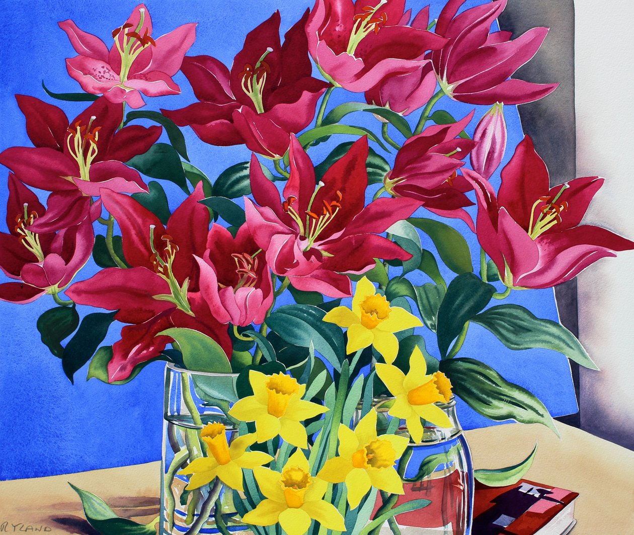 Gigli magenta e narcisi da Christopher Ryland