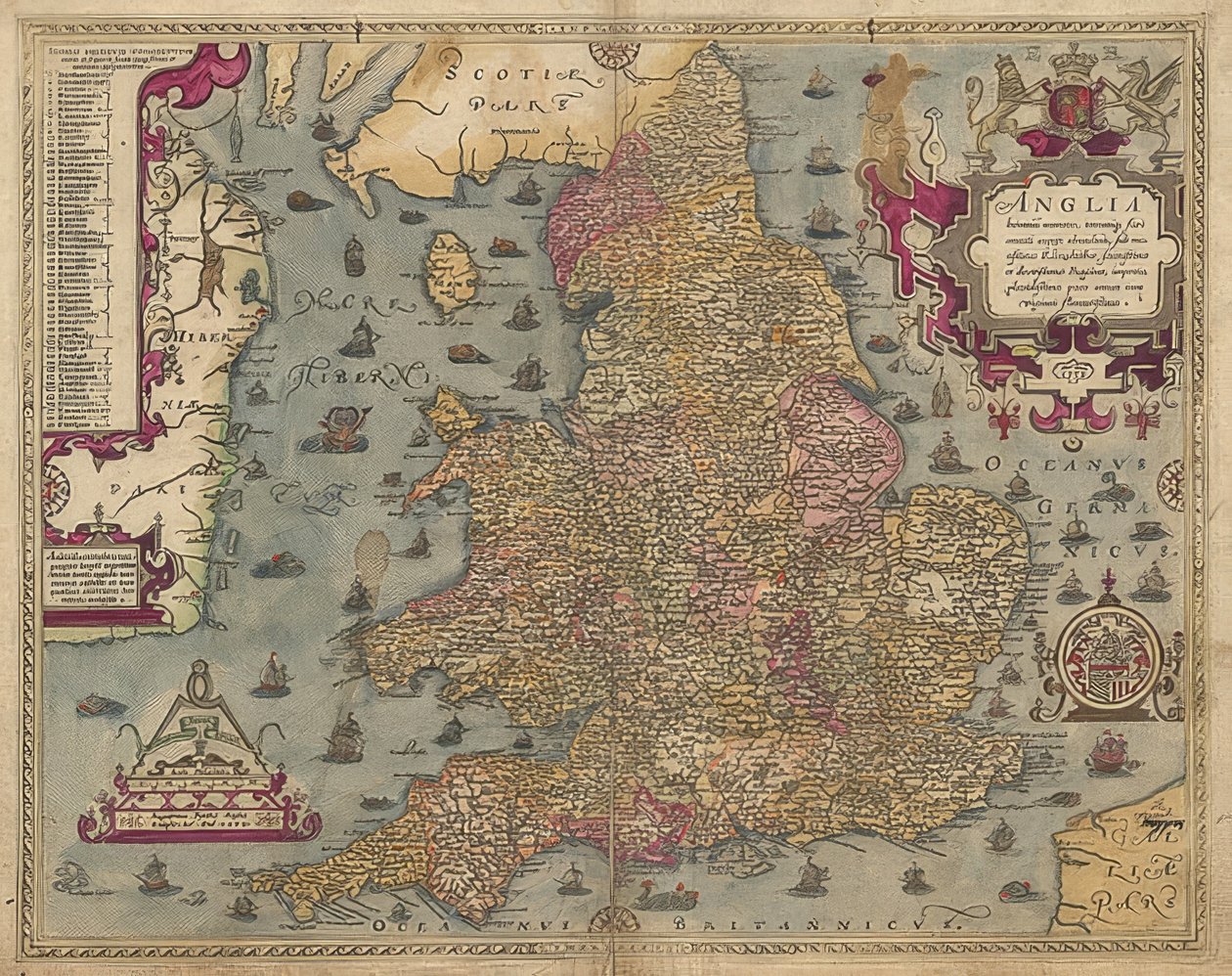 Anglia: Inghilterra e Galles da Christopher Saxton
