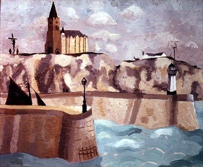 Chiesa sulla scogliera, Dieppe, 1929 da Christopher Wood