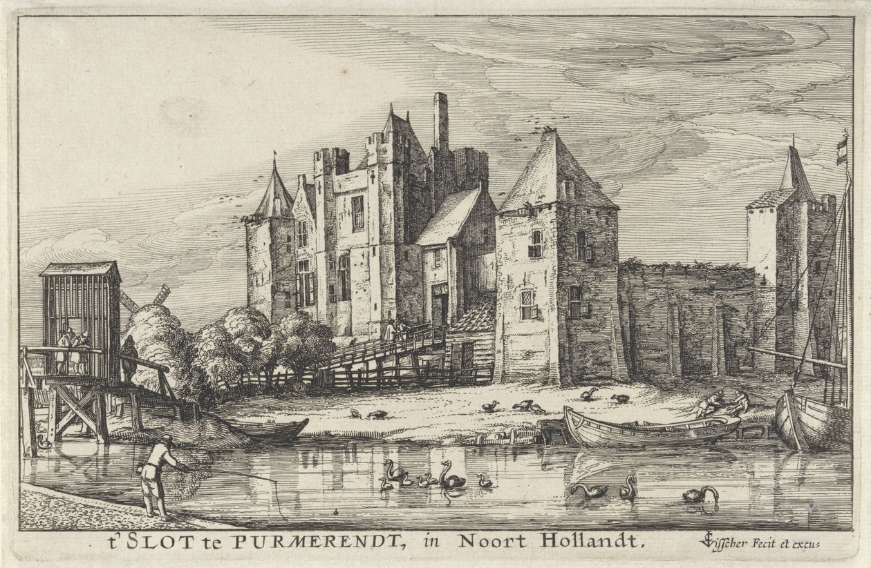 Castello Purmersteijn a Purmerend da Claes Jansz. Visscher (II)