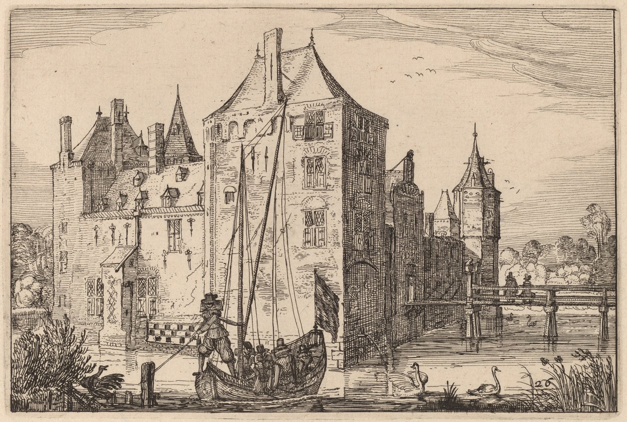 Castello (Warmond?) da Claes Jansz Visscher after Johannes van Doetechum, the Elder after Lucas