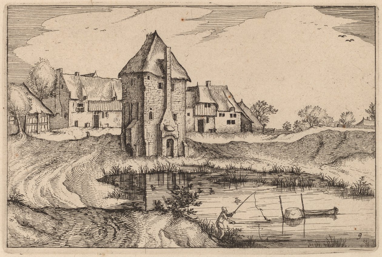 Lo stagno da Claes Jansz Visscher after Johannes van Doetechum, the Elder after Lucas