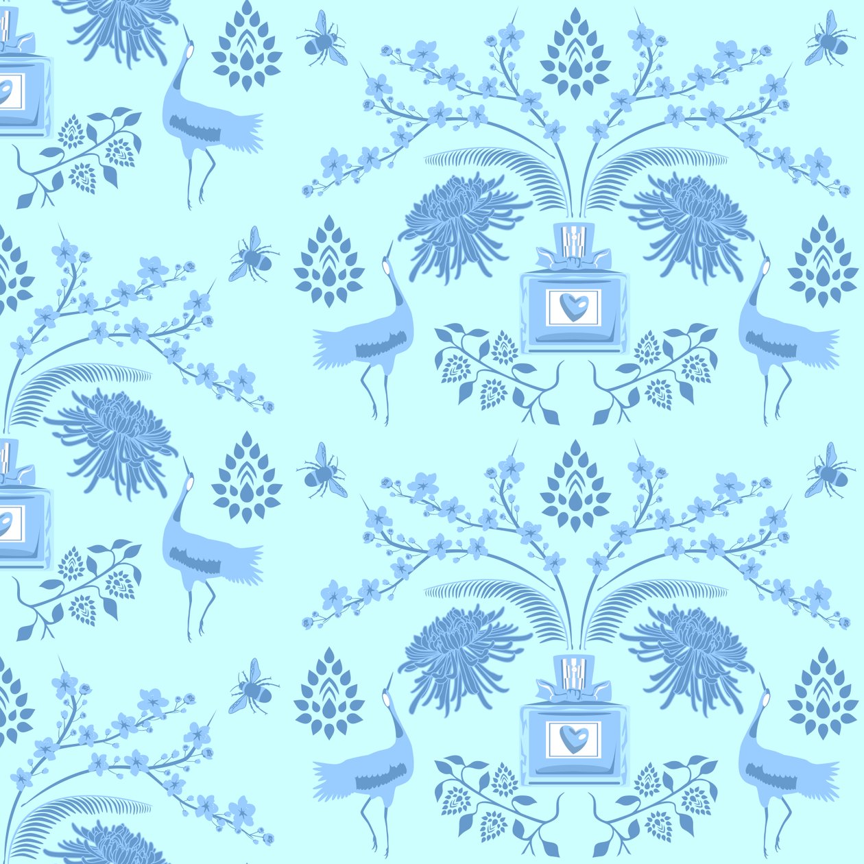 Profumo floreale blu da Claire Huntley