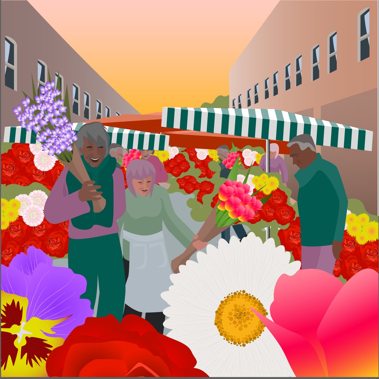 Mercato dei fiori a Columbia Road da Claire Huntley