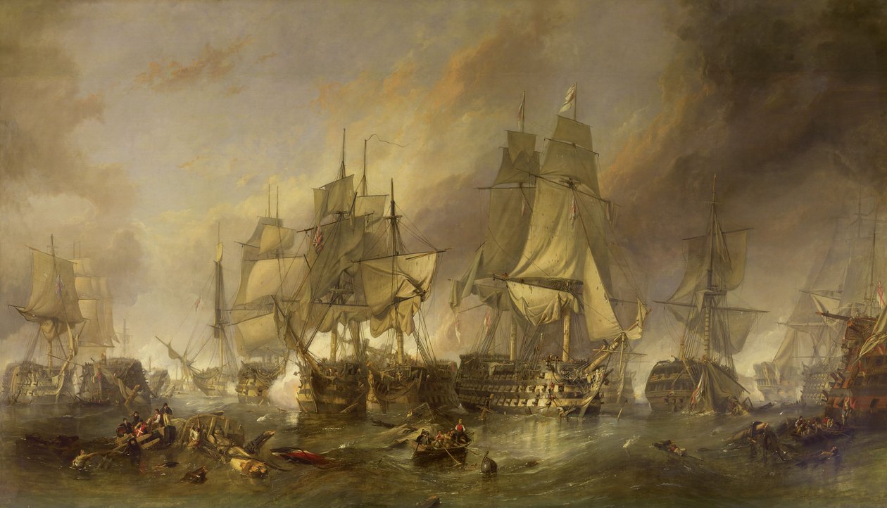 La battaglia di Trafalgar da Clarkson Frederick Stanfield