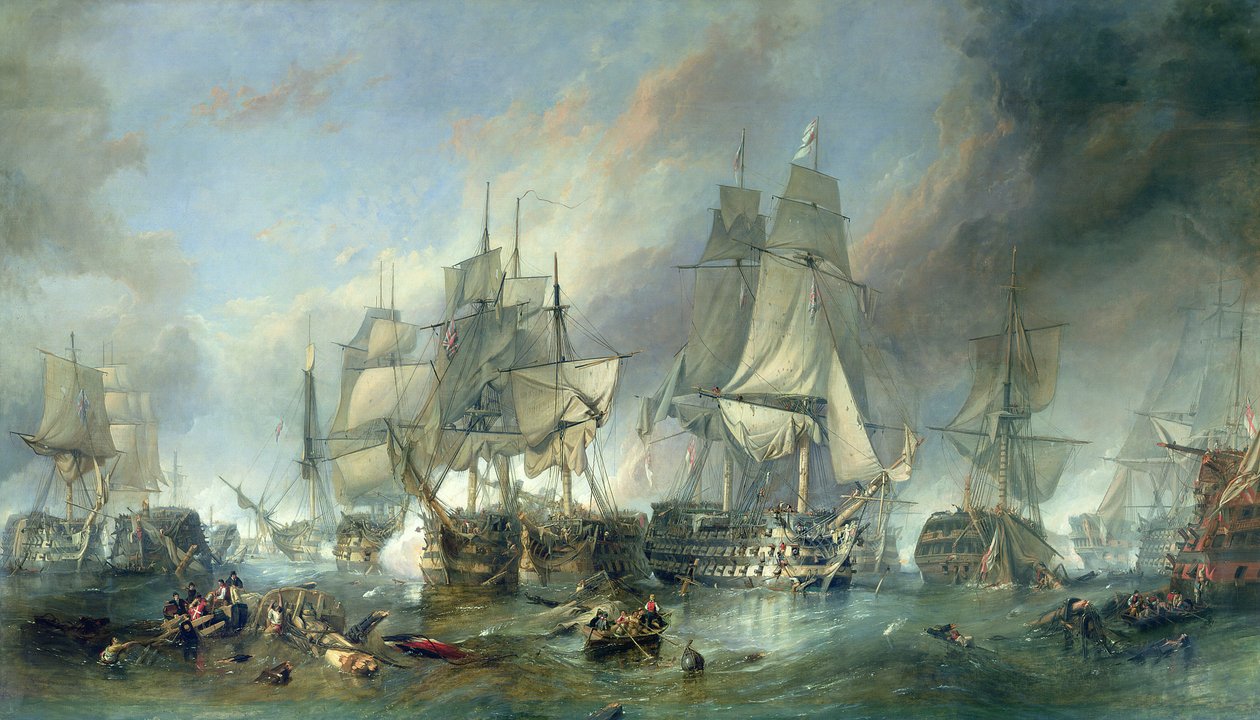 La battaglia di Trafalgar, 1805 da Clarkson Frederick Stanfield