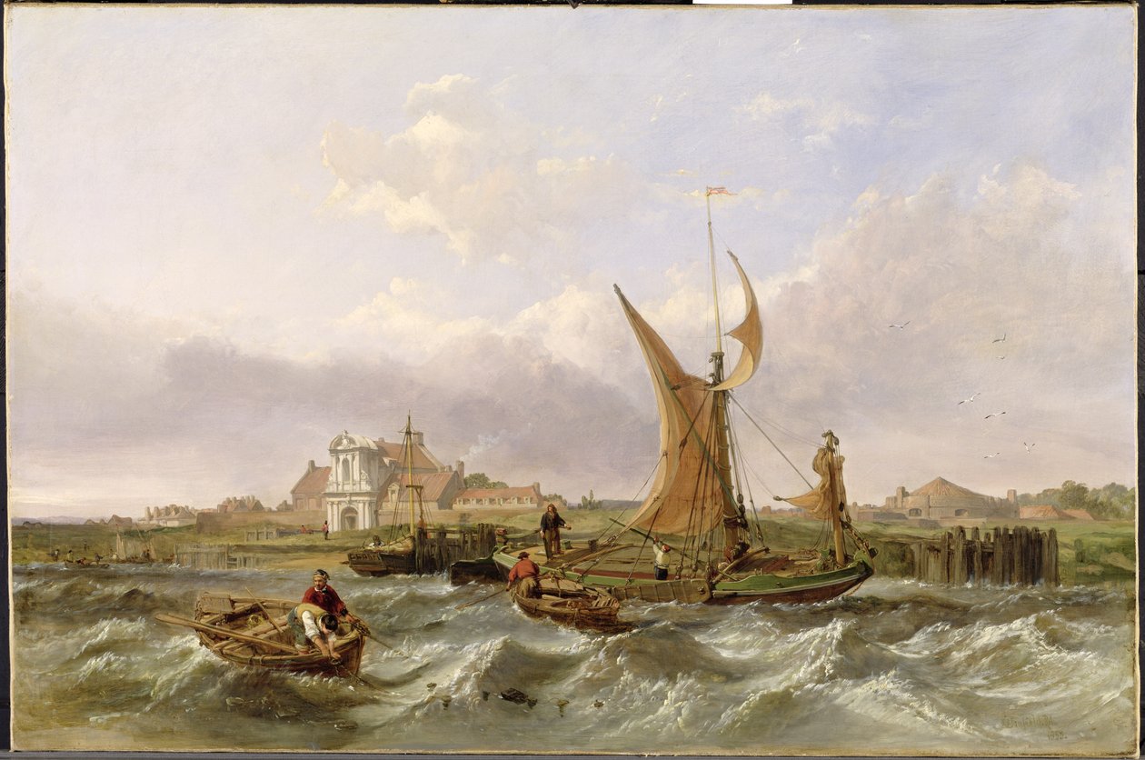 Forte di Tilbury - Vento contro la marea, 1853 da Clarkson Frederick Stanfield