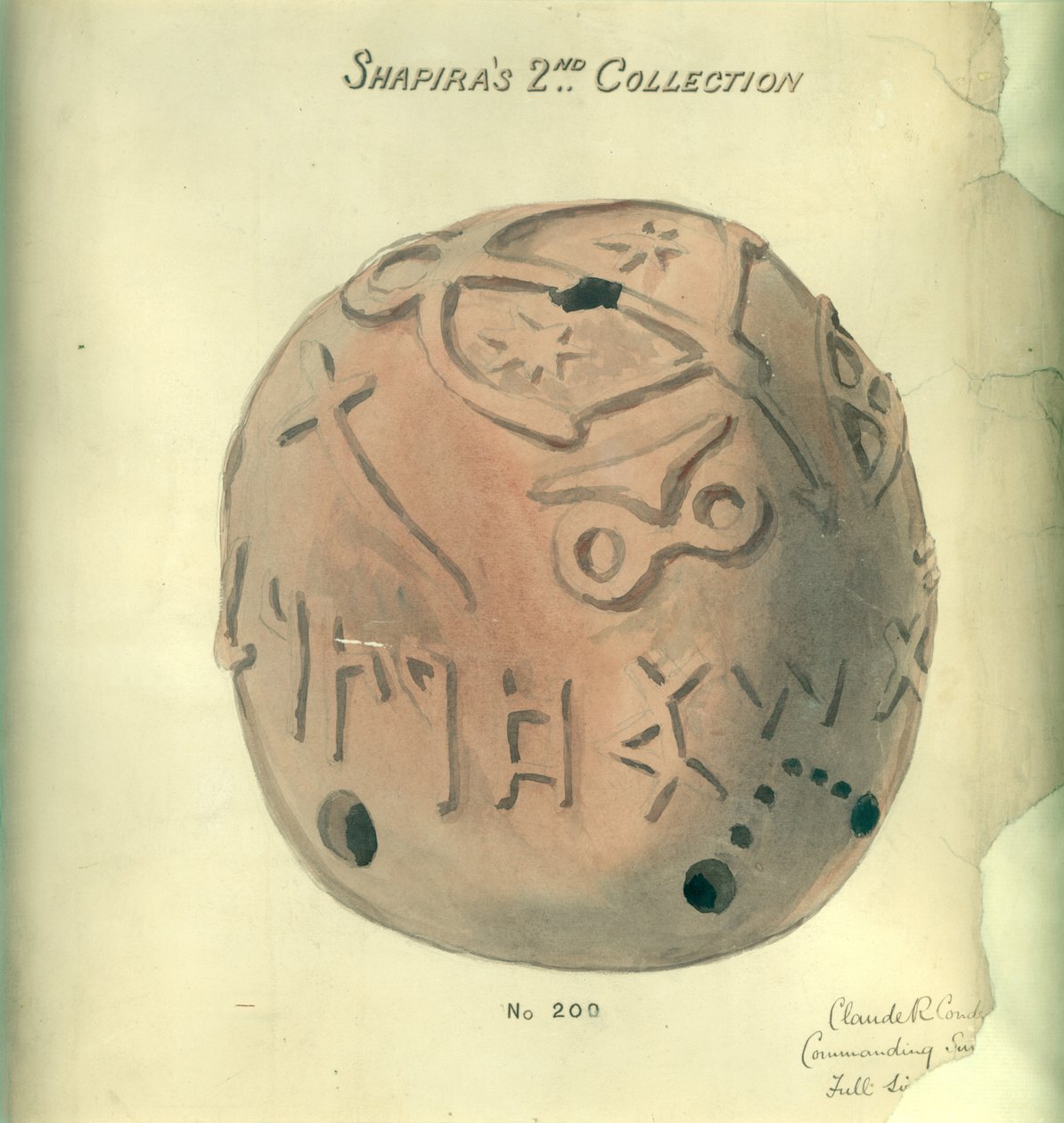 Seconda collezione di Shapira, 1873 da Claude Conder