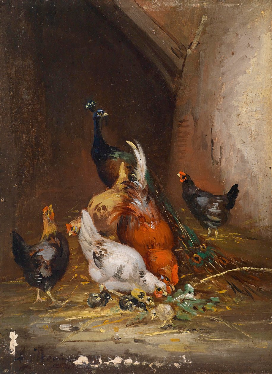 Galline e un pavone da Claude Guilleminet