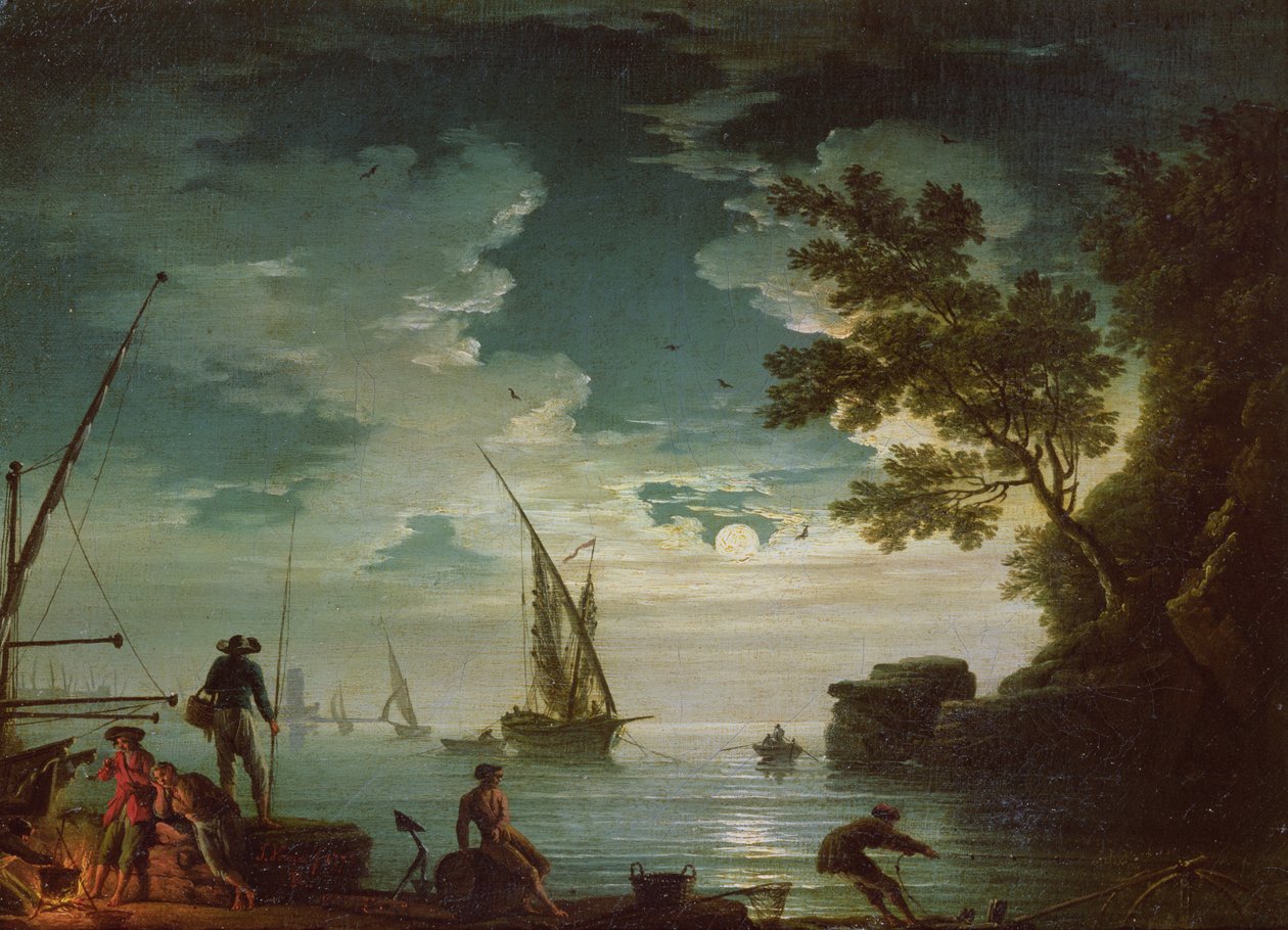 Marina, Chiaro di Luna, 1772 da Claude Joseph Vernet