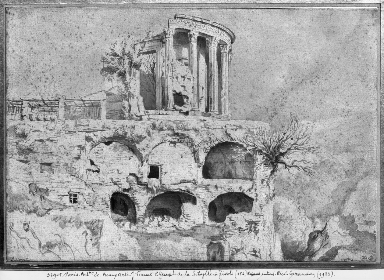 Tempio della Sibilla, Tivoli da Claude Joseph Vernet