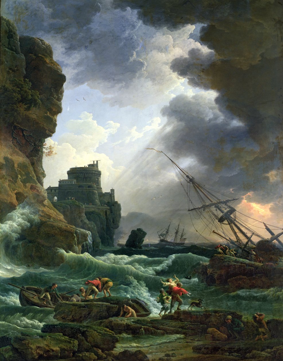 La tempesta, 1777 da Claude Joseph Vernet