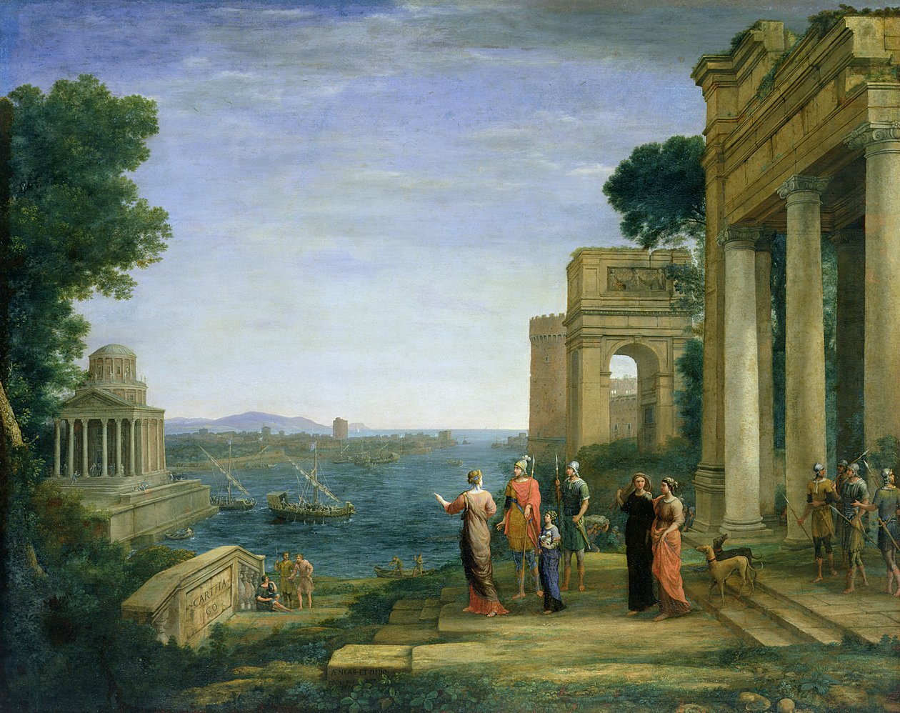 Enea e Didone a Cartagine, 1675 da Claude Lorrain
