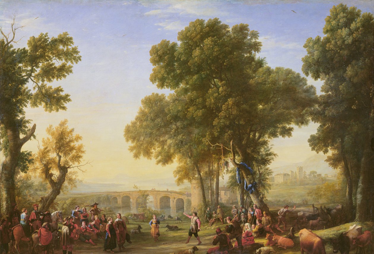 La festa del villaggio, 1639 (dettaglio) da Claude Lorrain