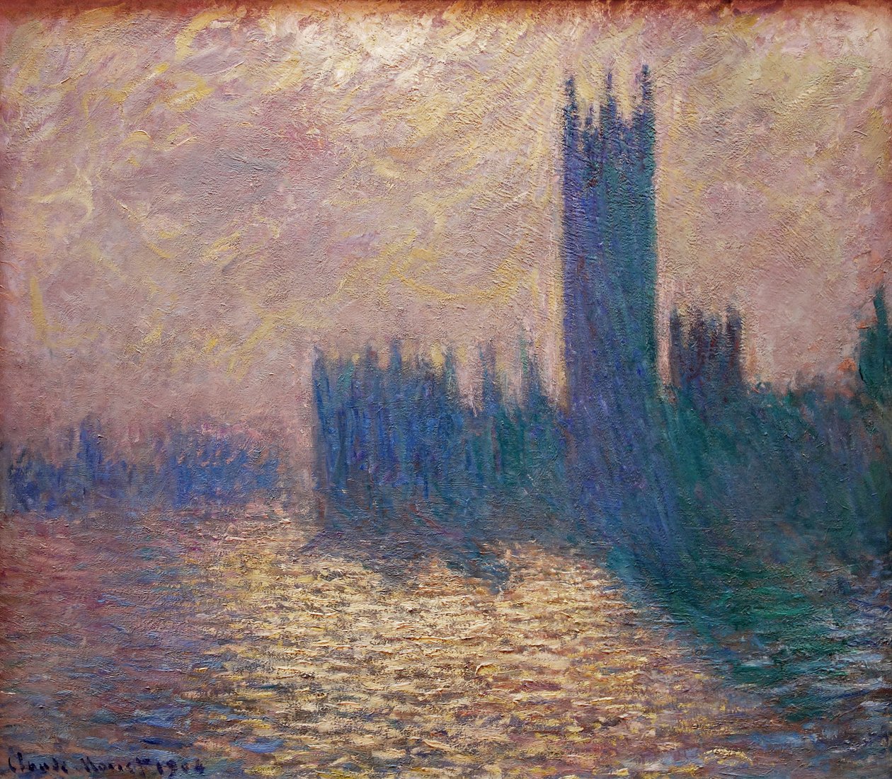 Il parlamento di Londra da Claude Monet