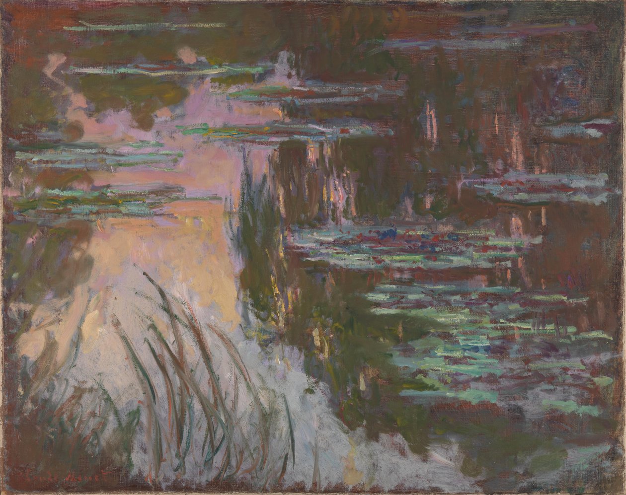 Ninfee, tramonto da Claude Monet