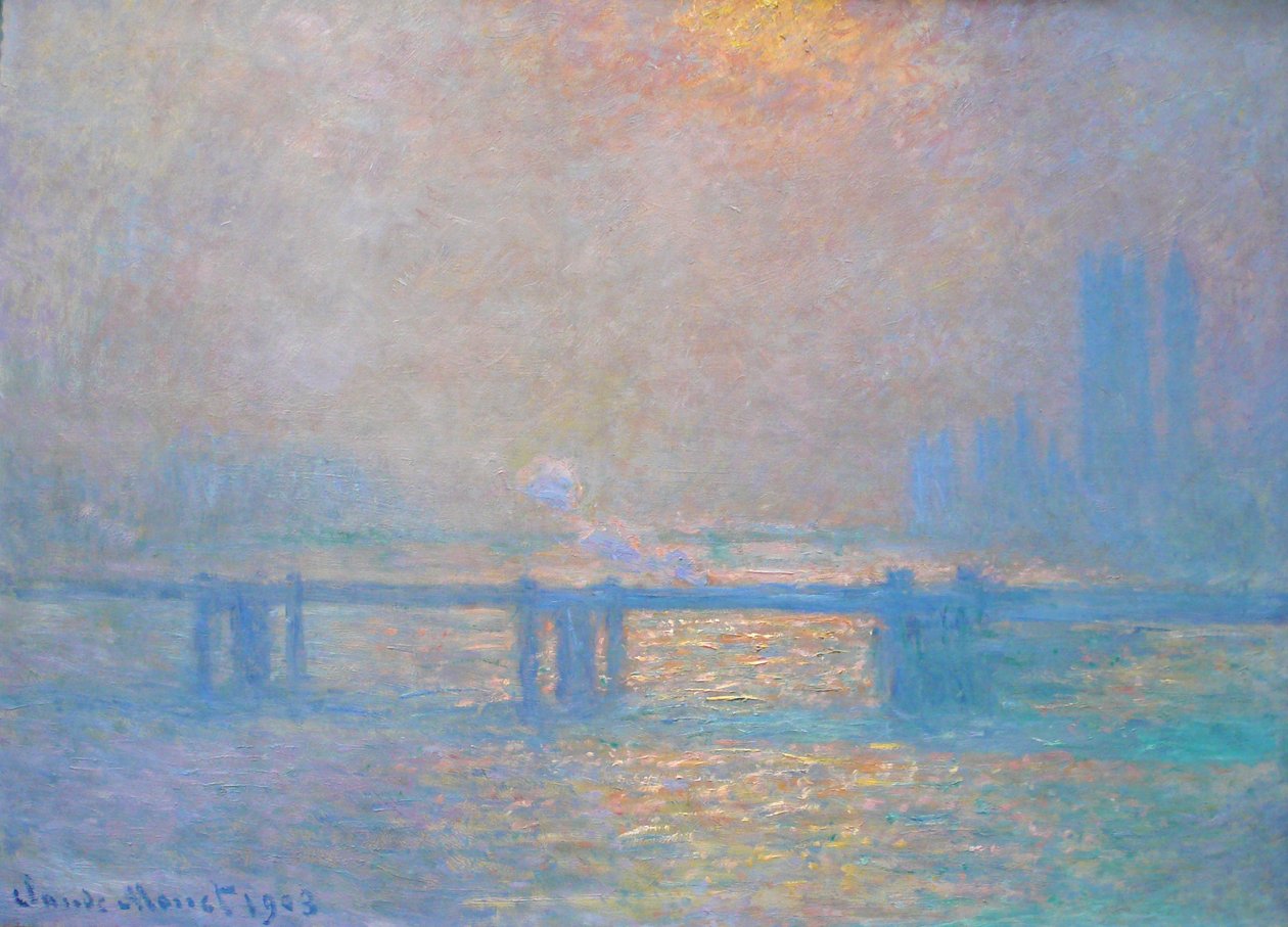 Ponte di Charing Cross, Il Tamigi da Claude Monet