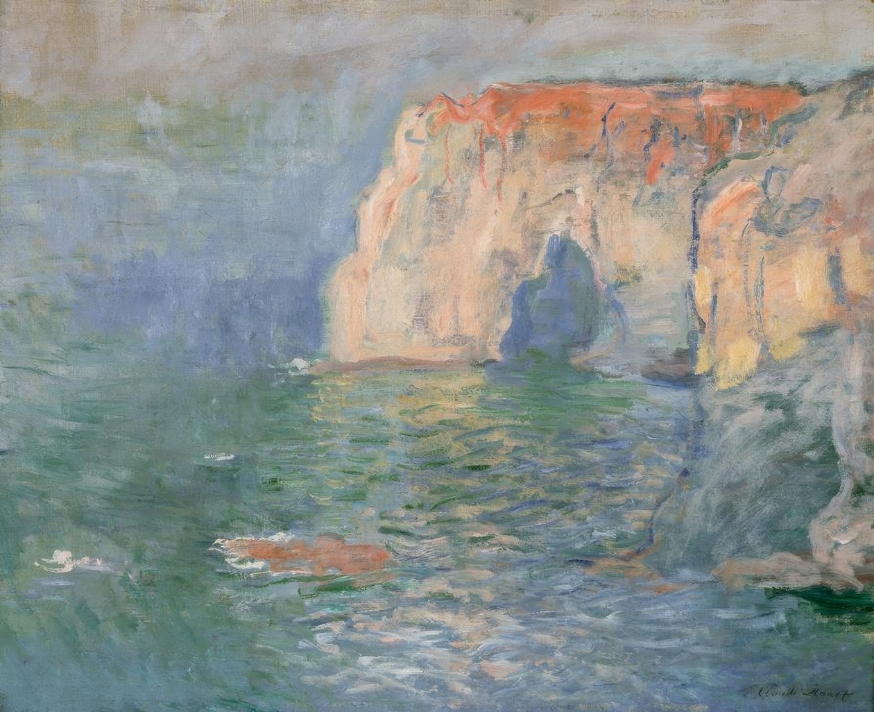 Étretat: La Manneporte, riflessi sull