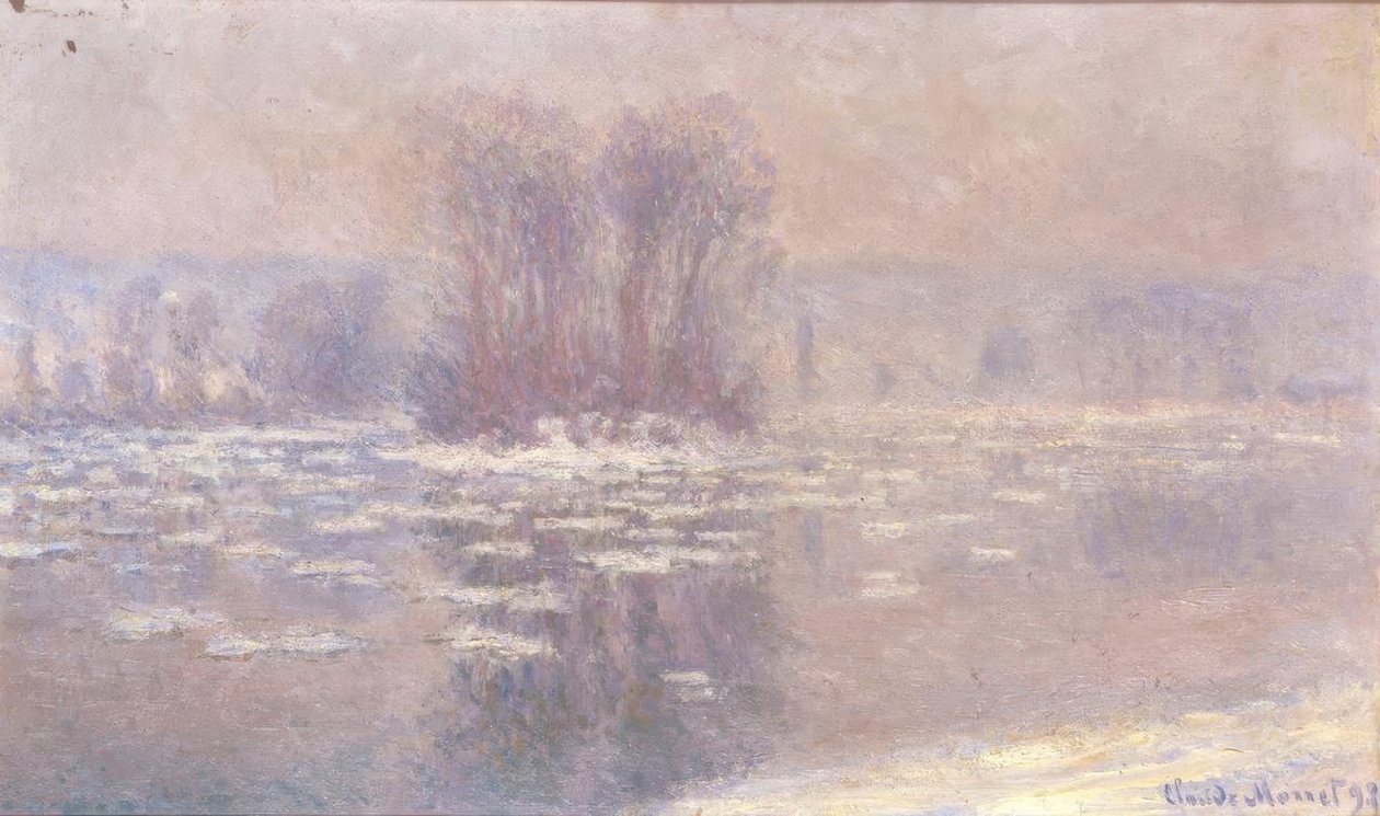 Ghiacci a Bennecourt da Claude Monet