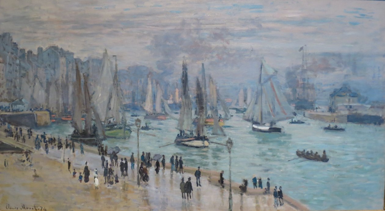Le Havre, barche da pesca che escono dal porto da Claude Monet