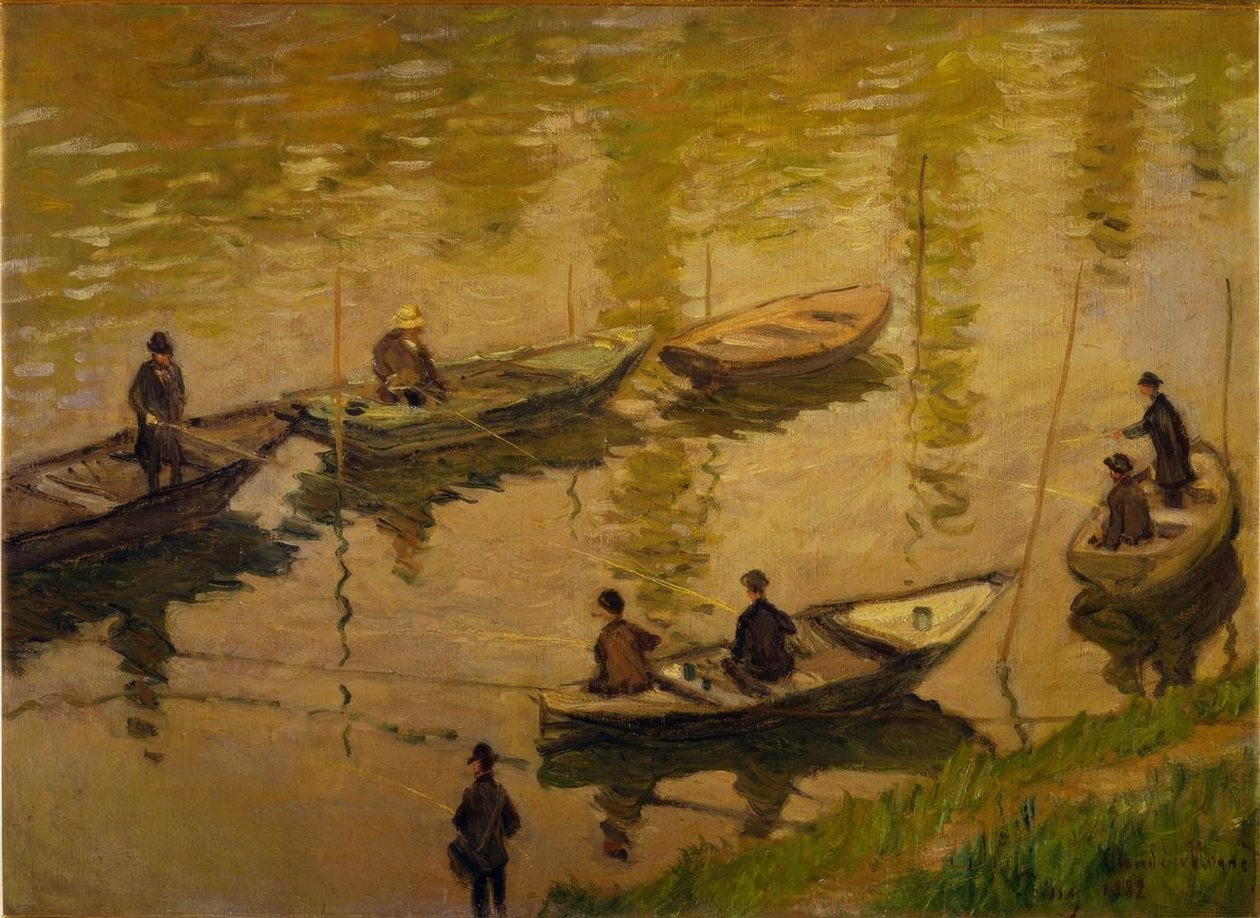 Pescatori sulla Senna a Poissy da Claude Monet